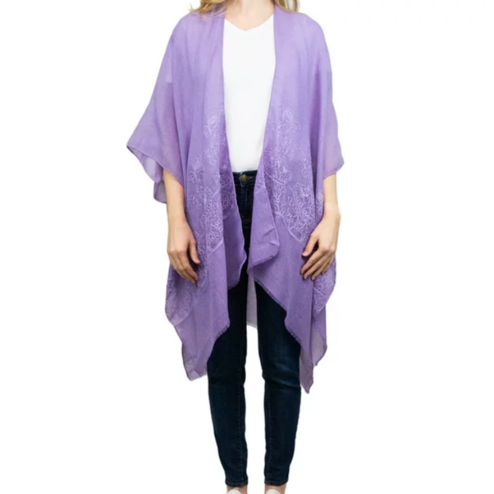 Dreamy Embroidered Open-Front Layering duster - Picture 12 of 14